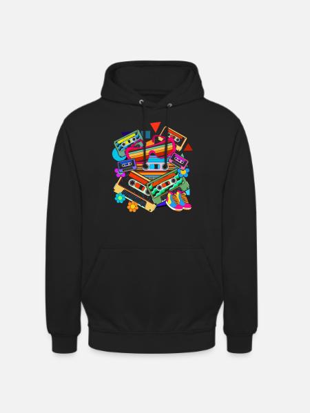 Eighties Gift Idea Retro Cassette - Unisex Hoodie - black