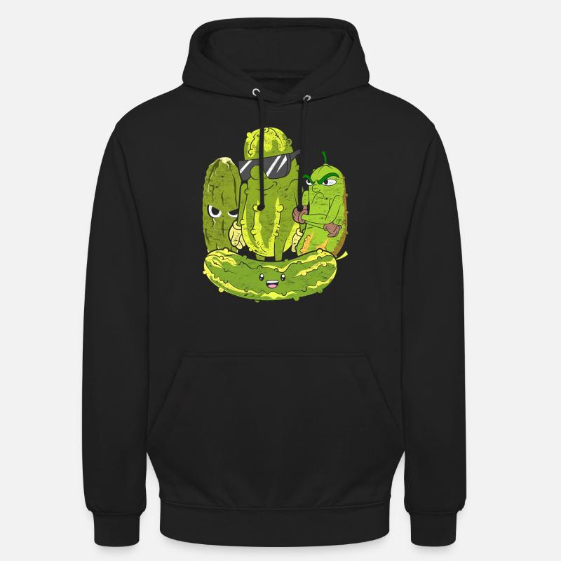 Gürkchen Cucumber Pickle Vegetable Cucumber - Unisex Hoodie - black