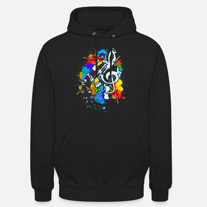 Music Gift Idea Violin Clef Clef Clef - Unisex Hoodie - black