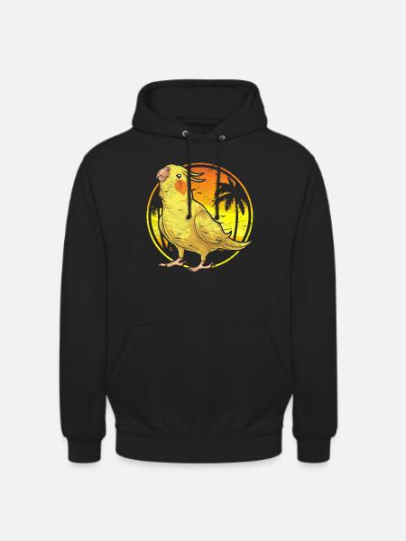 Tropical Bird Summer Gift Cockatiel - Unisex Hoodie - black