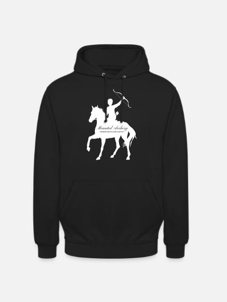 Bullseye mounted archer wh - Unisex Hoodie - black