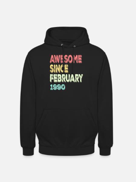 Awesome since February 1990 - Unisex Hoodie - black