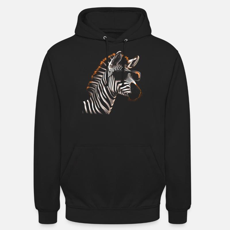 Zebra coole Sonnenbrille - Unisex Hoodie - Schwarz