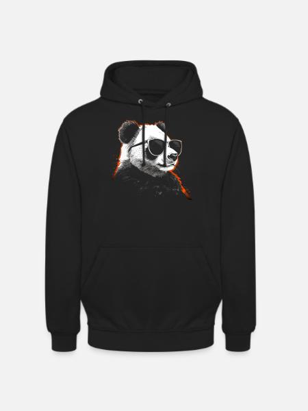 Panda Sunglasses - Unisex Hoodie - black