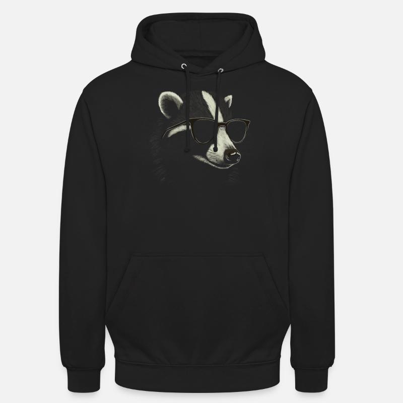 Dachs Sonnenbrille - Unisex Hoodie - Schwarz