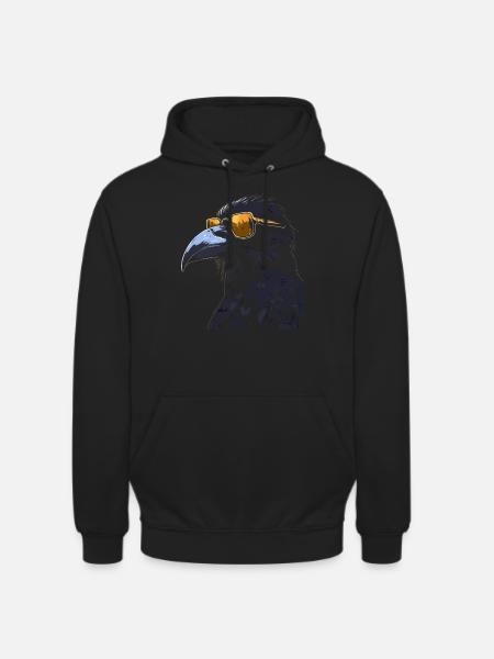 Crow Cool Sunglasses - Unisex Hoodie - black