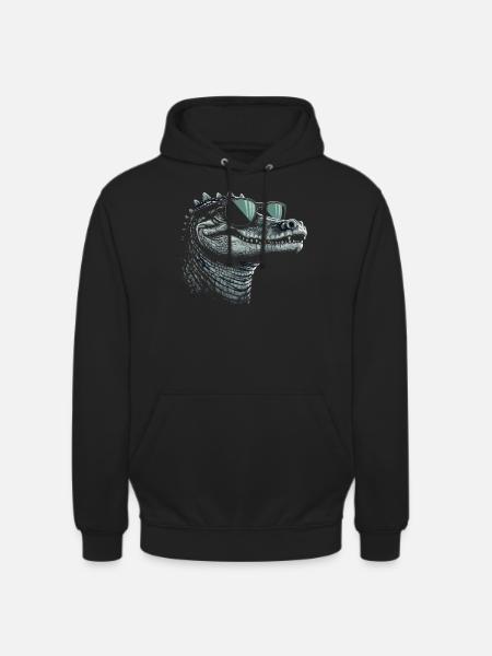 Crocodile Sunglasses - Unisex Hoodie - black