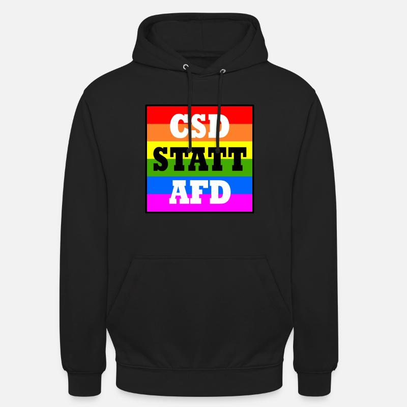 Csd statt afd - Unisex Hoodie - Schwarz