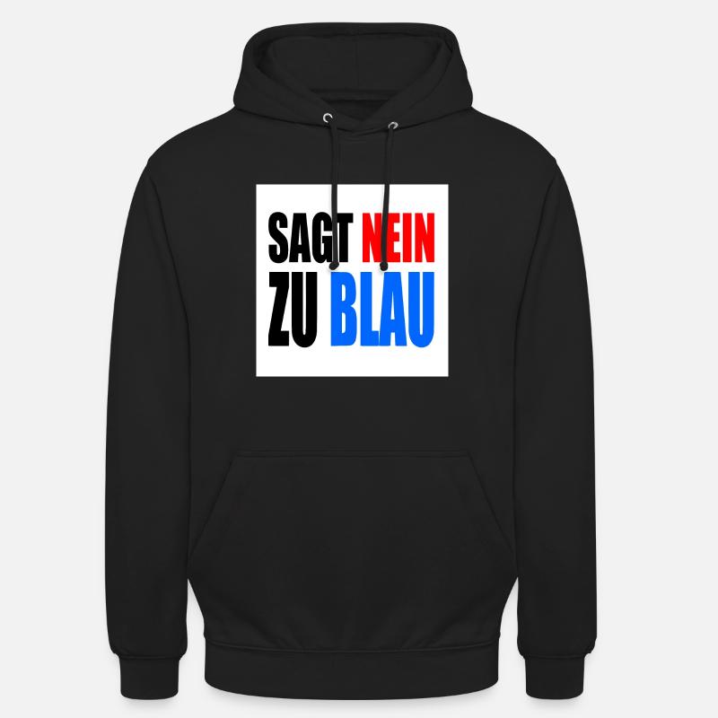 dit non au bleu - Sweat-shirt à capuche unisexe - noir