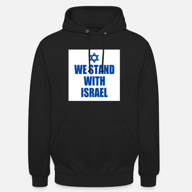 We stand with israel - Sweat-shirt à capuche unisexe - noir