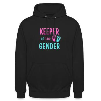 Gardien du genre - Sweat-shirt à capuche unisexe - noir - Devant - Alina (178cm) & Michal (187cm)