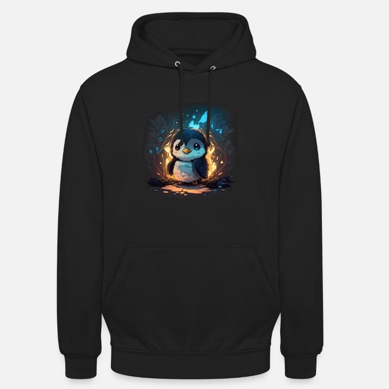 Pingouin mignon - Sweat-shirt à capuche unisexe - noir