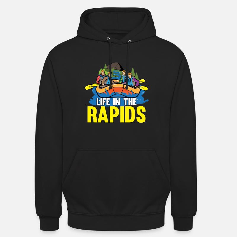 Rafting Canoë Kayak d’eau vive - Sweat-shirt à capuche unisexe - noir