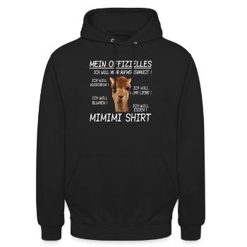 Schlaf Shirt Nachthemd Pyjama - Unisex Hoodie - Schwarz - Vorne - Alina (178cm) & Michal (187cm)