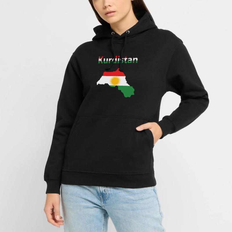 Drapeau du Kurdistan Bakur Bashur Rojava Rojhlt Newroz Sweat-shirt à capuche unisexe