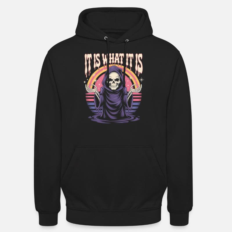 Sensenmann Retro Spruch Shirt - Unisex Hoodie - Schwarz