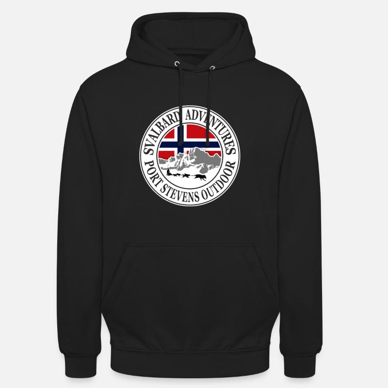 Spitzberg - Svalbard - Huskies - Sweat-shirt à capuche unisexe - noir