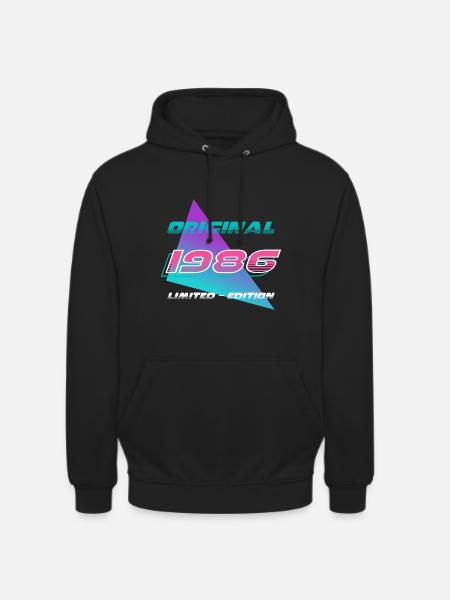 Édition limitée fête d’anniversaire Vintage 1986 - Sweat-shirt à capuche unisexe - noir