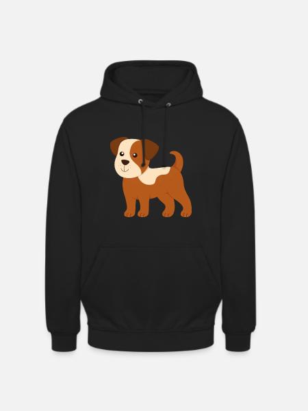 Bébé chien - Sweat-shirt à capuche unisexe - noir