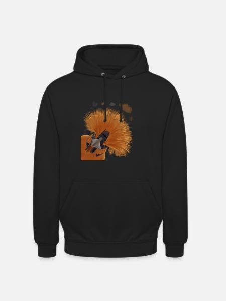 Neugieriges Seidenhuhn - Unisex Hoodie - Schwarz