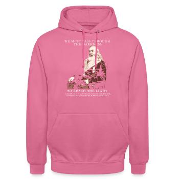 Albert Pike, Franc-maçonnerie Citation Maçonnique Design, - Sweat-shirt à capuche unisexe - rose - Devant - Alina (178cm) & Michal (187cm)