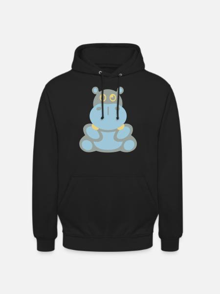 Hippopotamus (hippo) - Unisex Hoodie - black