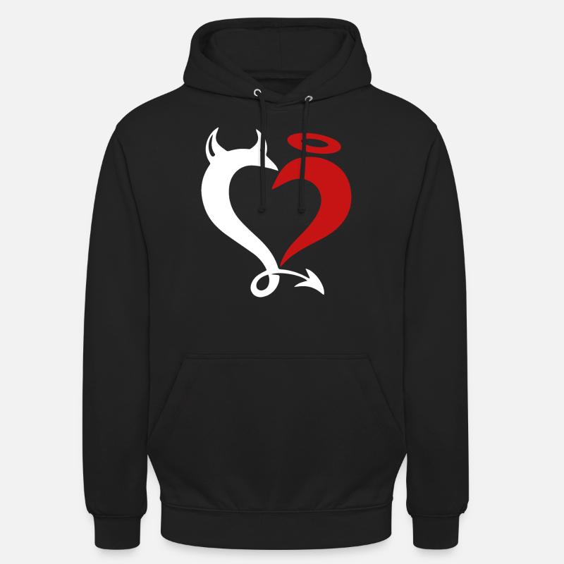 Angel and devil lovers. - Unisex Hoodie - black