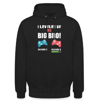 Je suis passé à Big Bro Big Brother Gamer Gambling - Sweat-shirt à capuche unisexe - noir - Devant - Alina (178cm) & Michal (187cm)