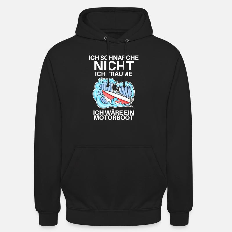 Motorboot Boote Boot - Unisex Hoodie - Schwarz
