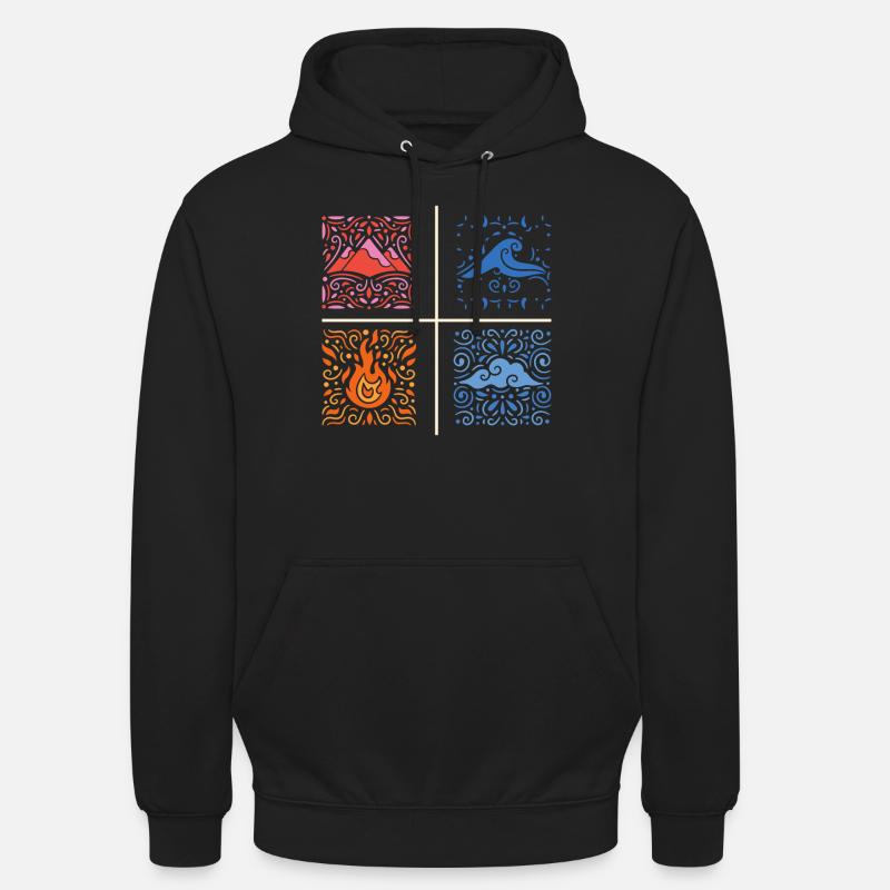 Vier Elemente - Unisex Hoodie - Schwarz