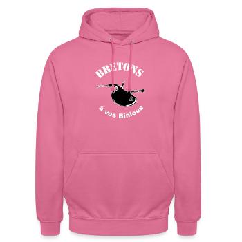 Bretagne Biniou - Unisex Hoodie - Pink - Vorne - Alina (178cm) & Michal (187cm)