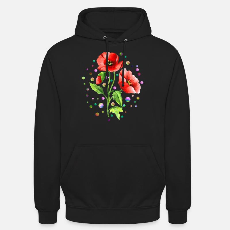 Blumen - Unisex Hoodie - Schwarz