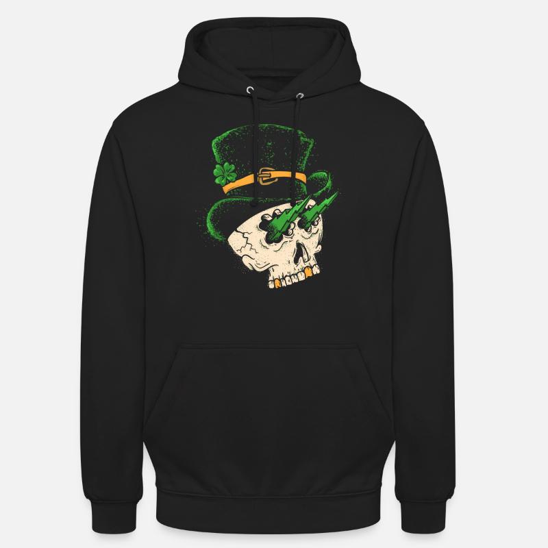 Crâne de St Patrick - Sweat-shirt à capuche unisexe - noir