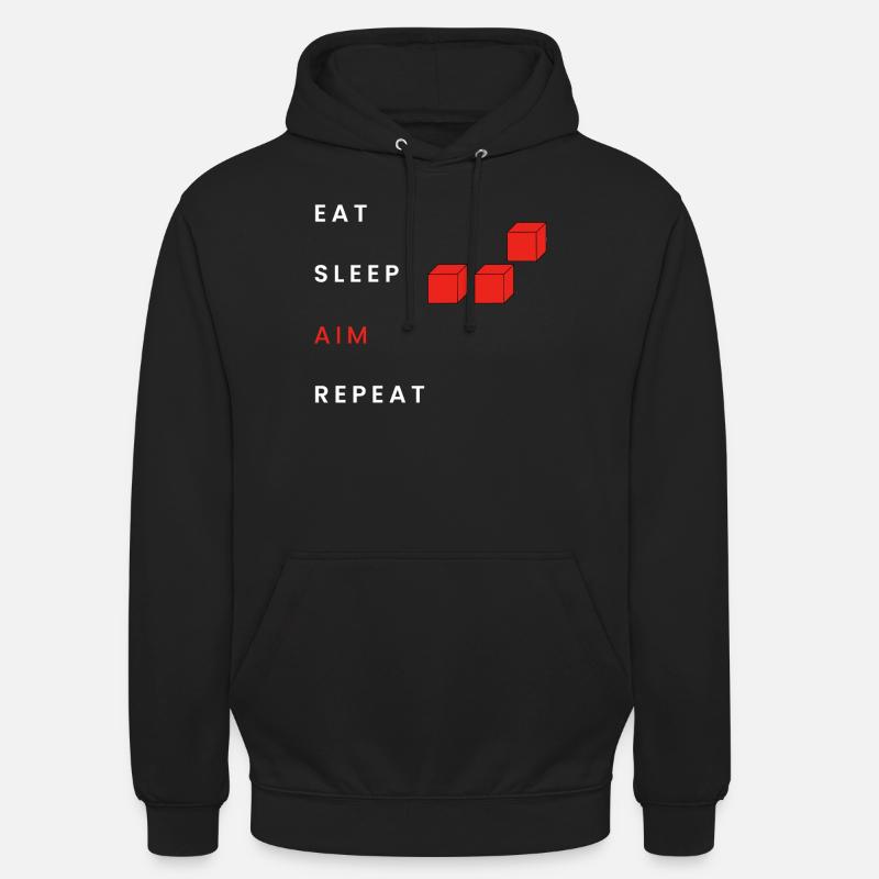Manger Sommeil Objectif Répéter - Sweat-shirt à capuche unisexe - noir