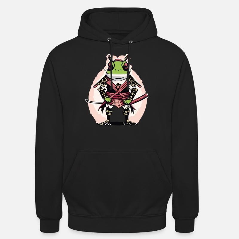 Frosch Samurai - Unisex Hoodie - Schwarz