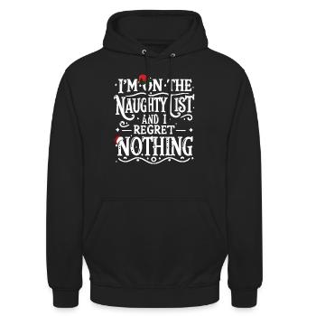 Sur la liste des vilains - Sweat-shirt à capuche unisexe - noir - Devant - Alina (178cm) & Michal (187cm)