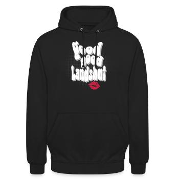 Good Mood Shirt im Landshut Design - Unisex Hoodie - Schwarz - Vorne - Alina (178cm) & Michal (187cm)