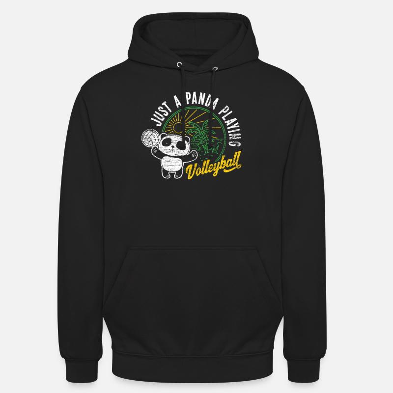 Panda volleyball - Sweat-shirt à capuche unisexe - noir