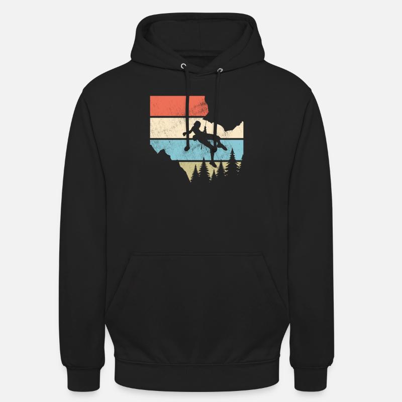 grimper - Sweat-shirt à capuche unisexe - noir