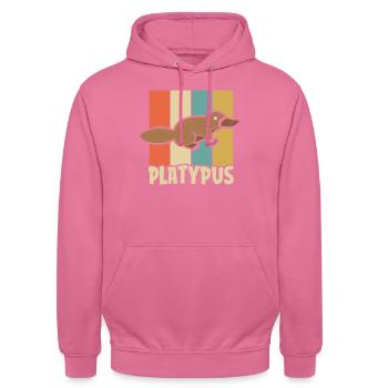 Schnabeltier - Unisex Hoodie - Pink - Vorne - Alina (178cm) & Michal (187cm)
