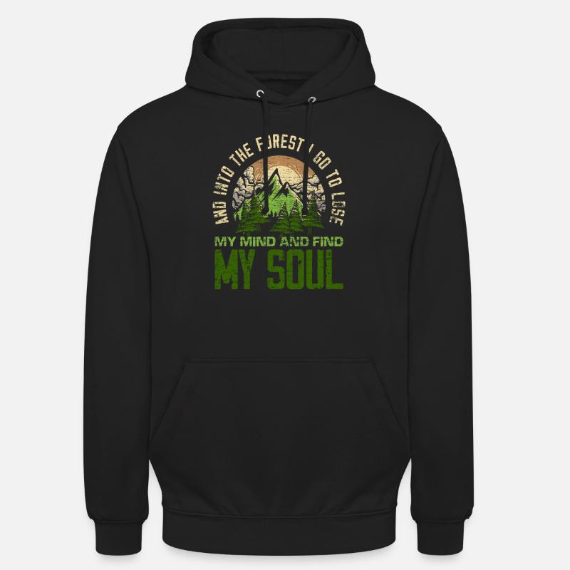 Randonnée esprit forêt - Sweat-shirt à capuche unisexe - noir