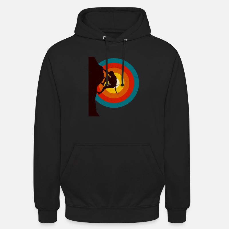 Felsklettern Geschenk Bergsteiger - Unisex Hoodie - Schwarz