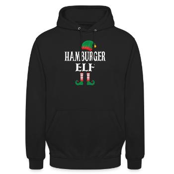 Hamburger Elf - Unisex Hoodie - Schwarz - Vorne - Alina (178cm) & Michal (187cm)