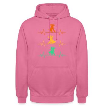 Ballroom Dance Heartbeat Dance - Unisex Hoodie - pink - Front - Alina (178cm) & Michal (187cm)