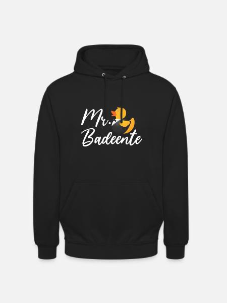 Badeente Gummiente - Unisex Hoodie - Schwarz