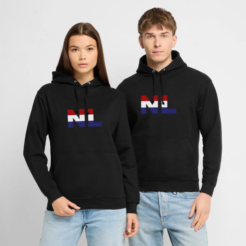 Pays-Bas Drapeau ISO Code NL UE Sweat-shirt à capuche unisexe