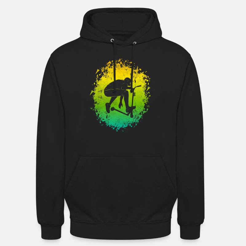 Scooter Stunt Roller Stuntroller Tretroller - Unisex Hoodie - Schwarz