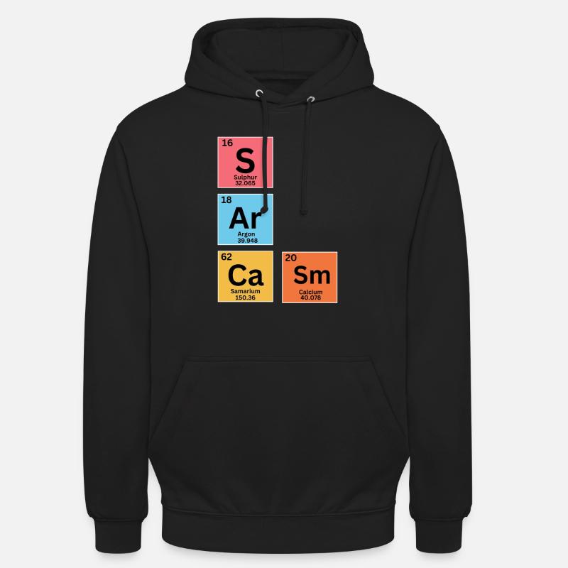 Sarkasmus Periodensystem - Unisex Hoodie - Schwarz
