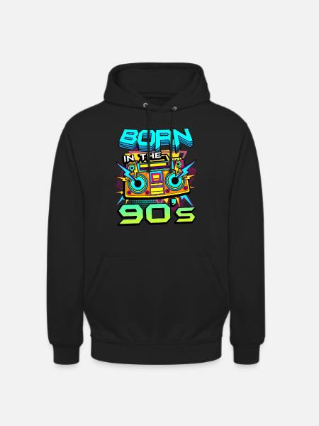 1990iger Sprüche 90s Geschenksidee - Unisex Hoodie - Schwarz