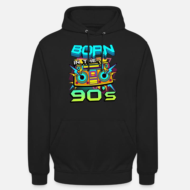 1990iger Sprüche 90s Geschenksidee - Unisex Hoodie - Schwarz